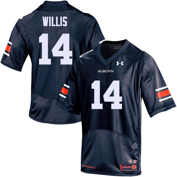 Men Auburn Tigers #14 Malik Willis College Football Jerseys Sale-Navy